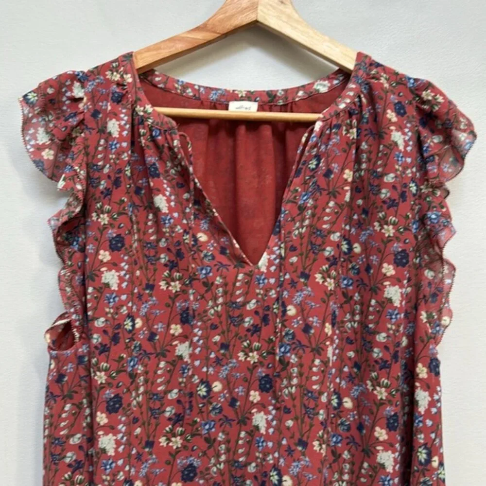 Aritzia Wilfred Floral Sleeveless Chanson Blouse Size M - Picture 5 of 9